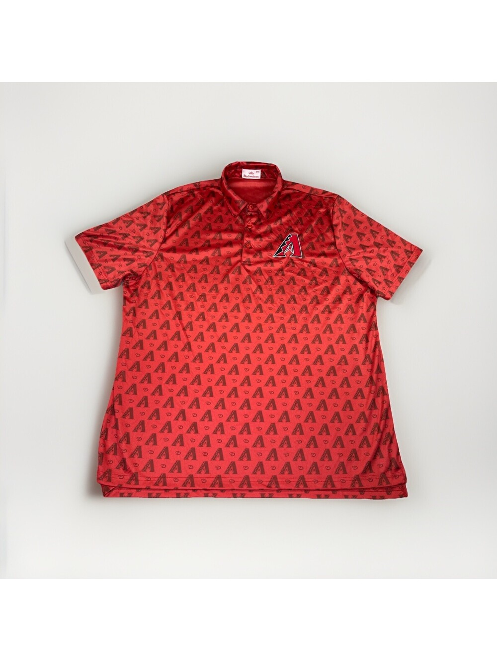 Budweiser Arizona Diamondbacks Polo Shirt Mens XXL Red Collared Short Sleeve
